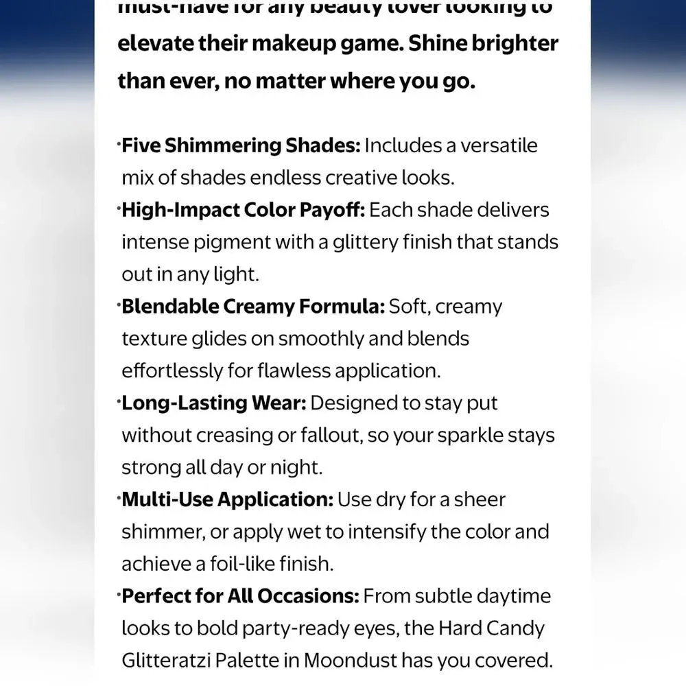 Hard Candy Glitteratzi Moondust Shimmering‎ Shadows